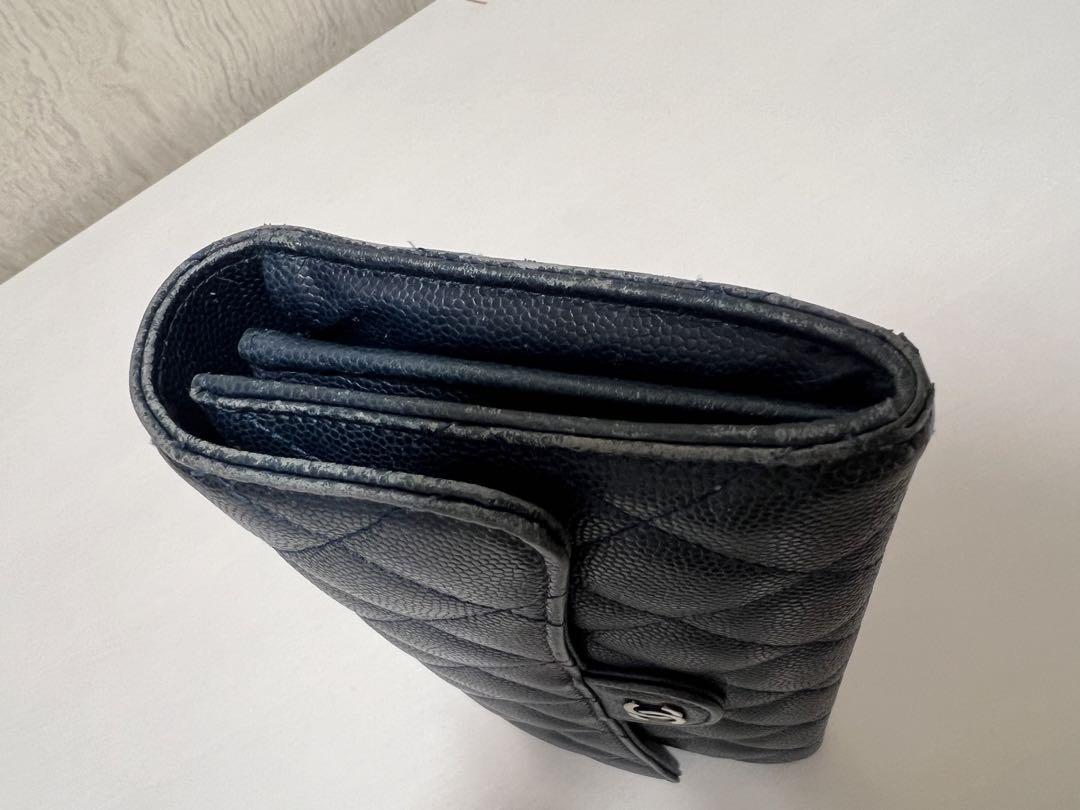 CHANEL ネイビー キルティング 長財布