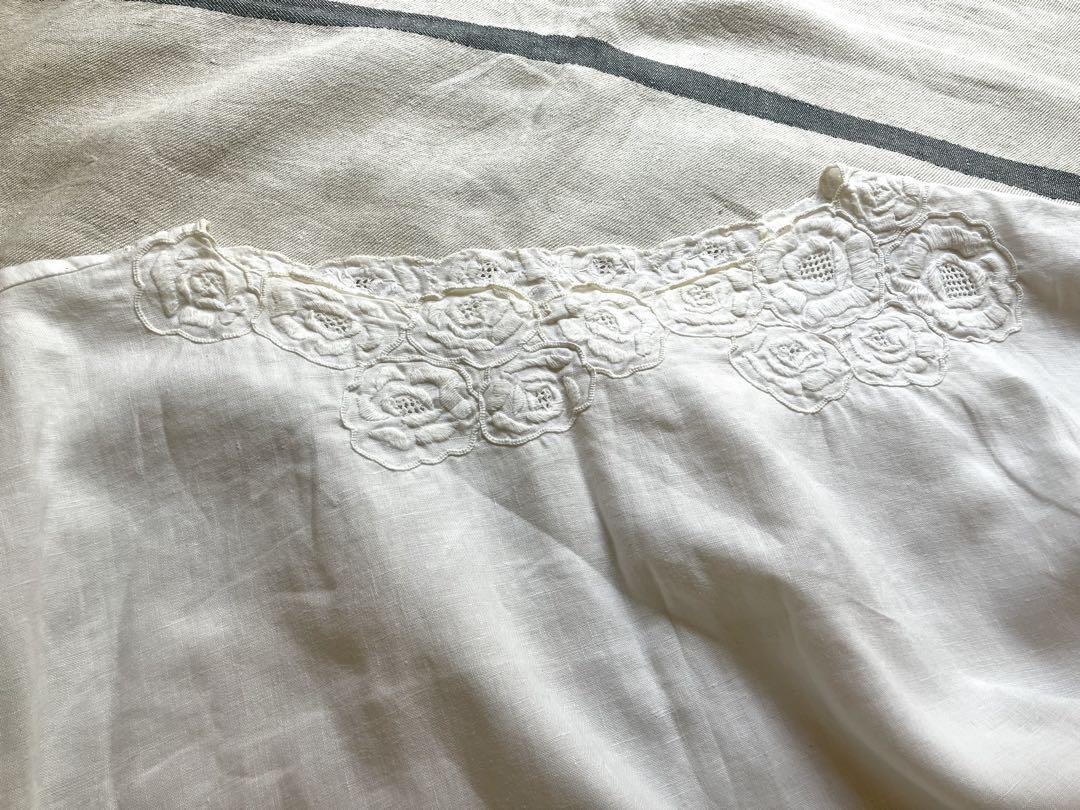 ドレステリア 刺繍 レース リネンワンピース