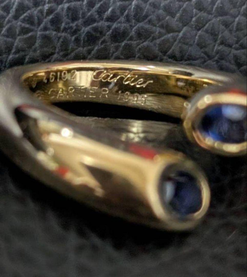 A*認様 Cartier カルティエ K18 サファイア エリプス ドゥ テッド