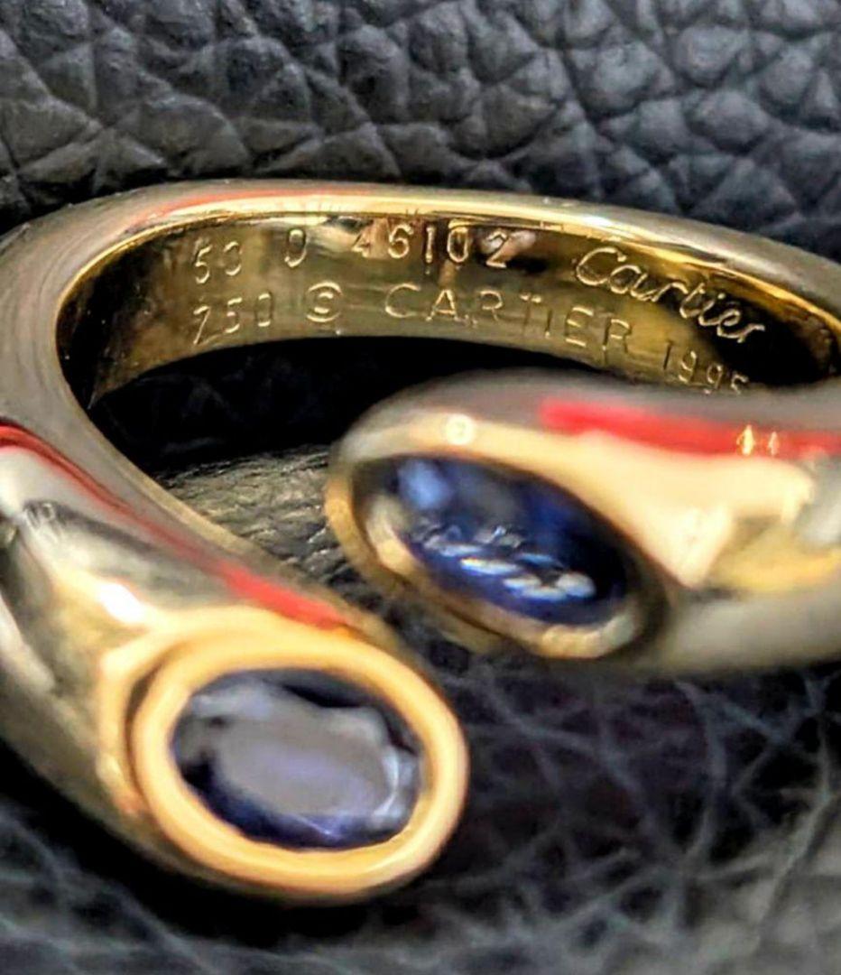 A*認様 Cartier カルティエ K18 サファイア エリプス ドゥ テッド