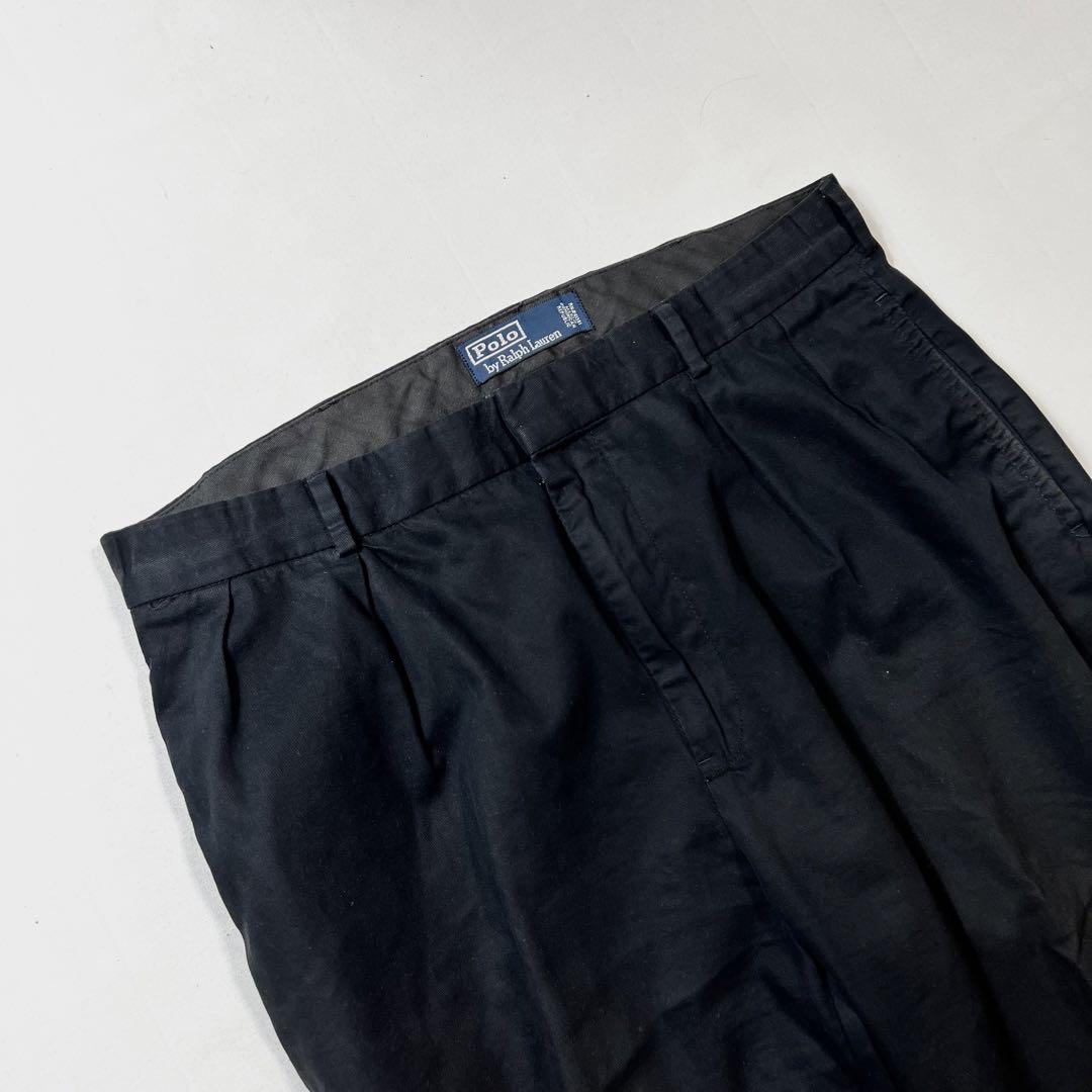 RALPH LAUREN ラルフローレン 2タックチノパンツ ポロチノ ブラック