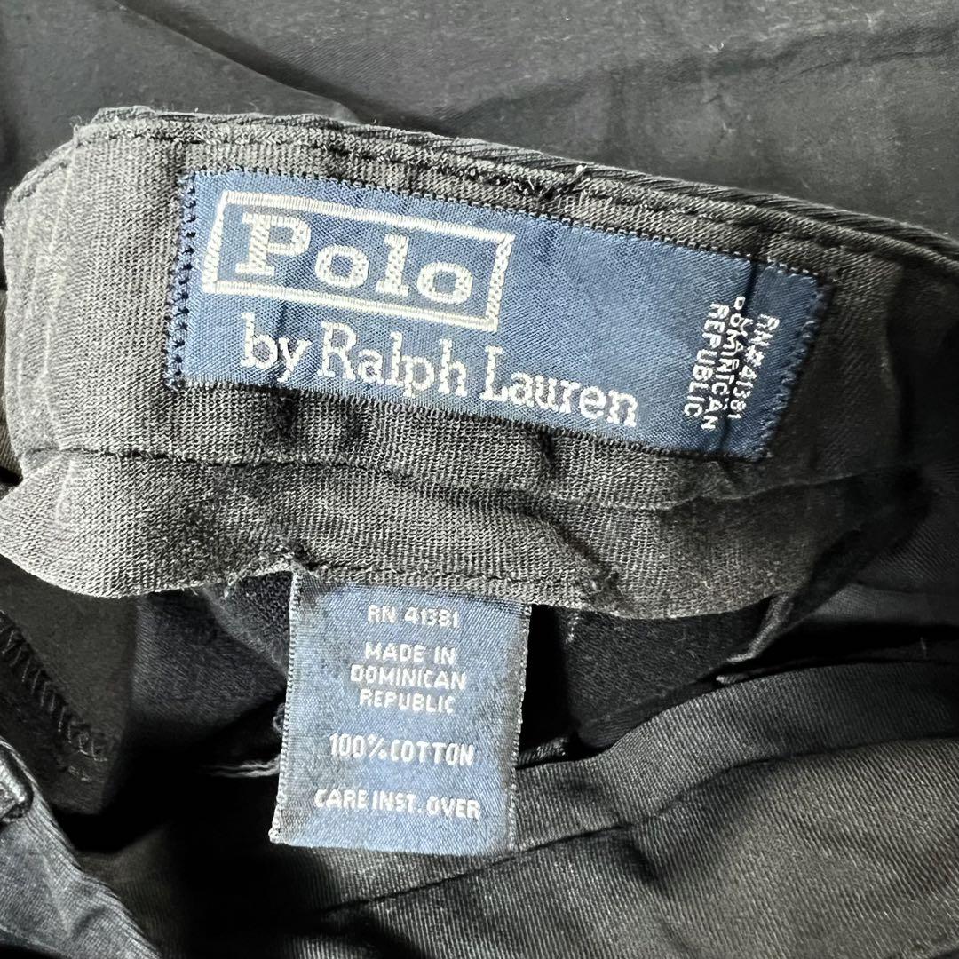 RALPH LAUREN ラルフローレン 2タックチノパンツ ポロチノ ブラック