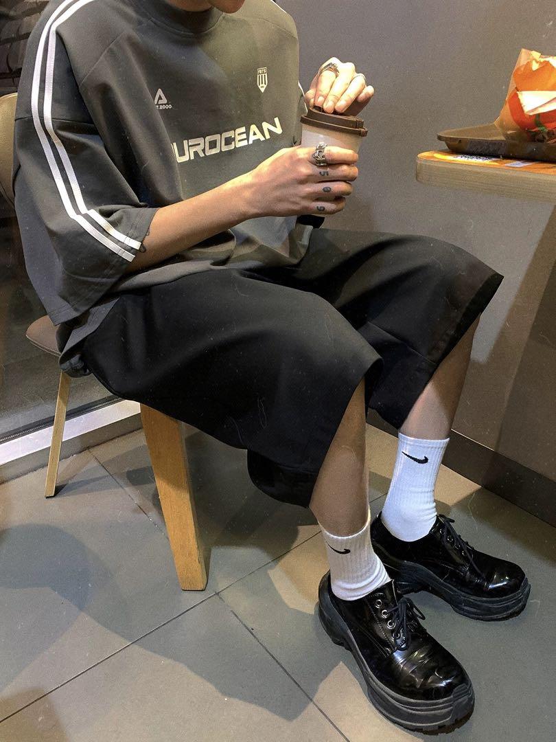 Aurocean 黑ハーフパンツ　新品　ショットパンツ