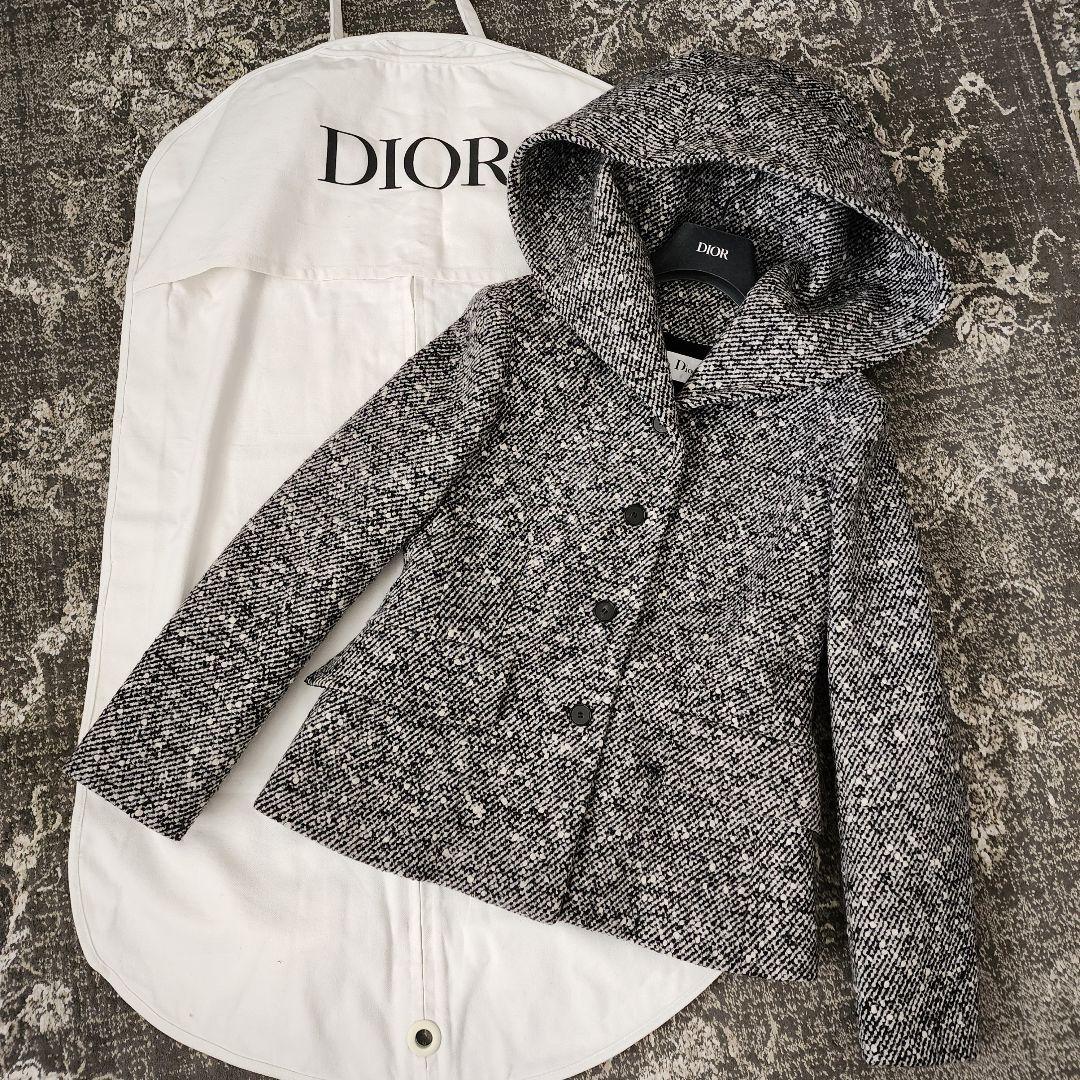 Diorディオールツイードフードジャケット