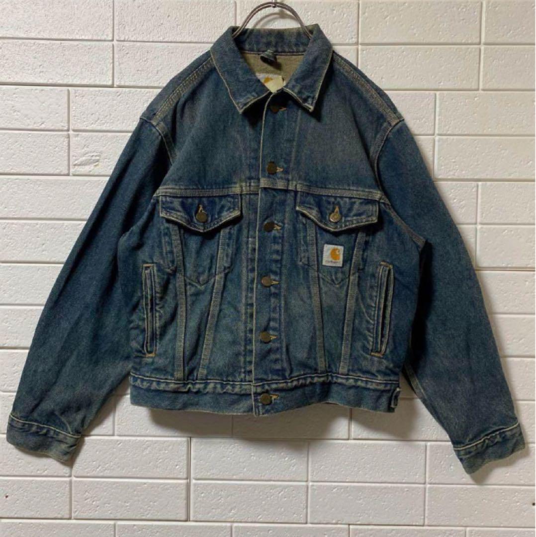 70s Carhartt　 USA製 トラッカージャケット　デニムジャケット Carhartt USA製 トラッカージャケット デニムジャケット L 裏地