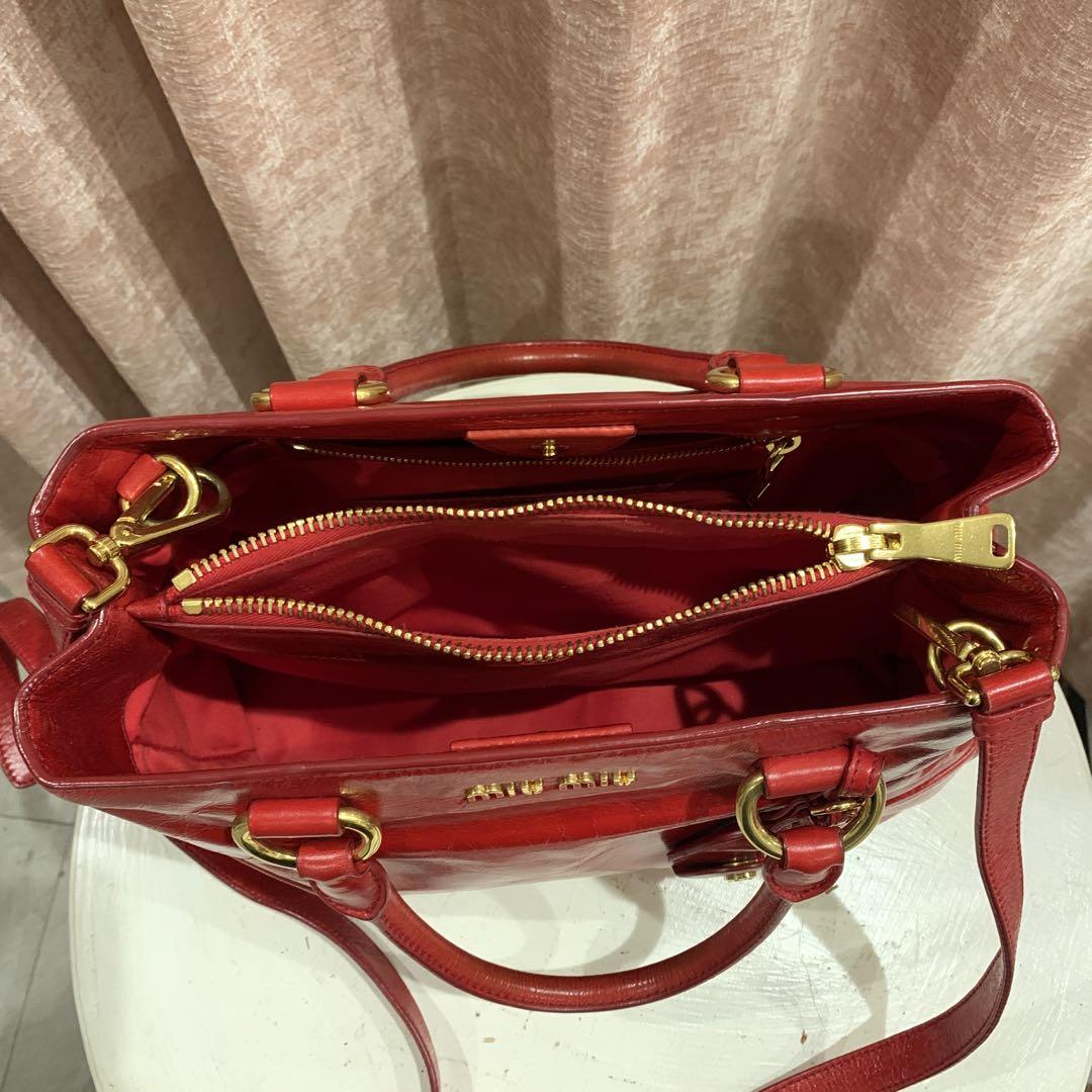 Miu Miu ミュウミュウ バッグ（その他） 赤 - 2138825E0039 レッド マテラッセレザー マイクロバッグ | Miu Miu