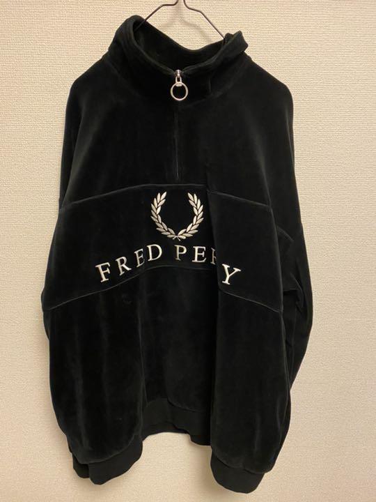 オンライン買付 フレッドペリー ハーフジップ ベロア 限定 パーカー オンライン買付 フレッドペリー ハーフジップ ベロア 限定 パーカー