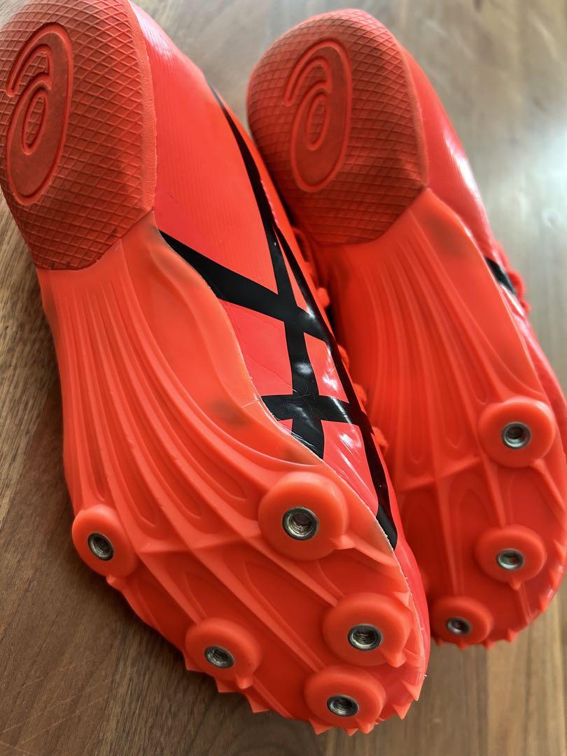 ASICS HYPER SPRINT オレンジ スパイクシューズ 23.5㎝