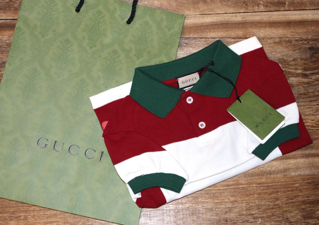 新品 GUCCI ペットコレクション ビッグストライプシャツ (XXSサイズ)Ⓗ