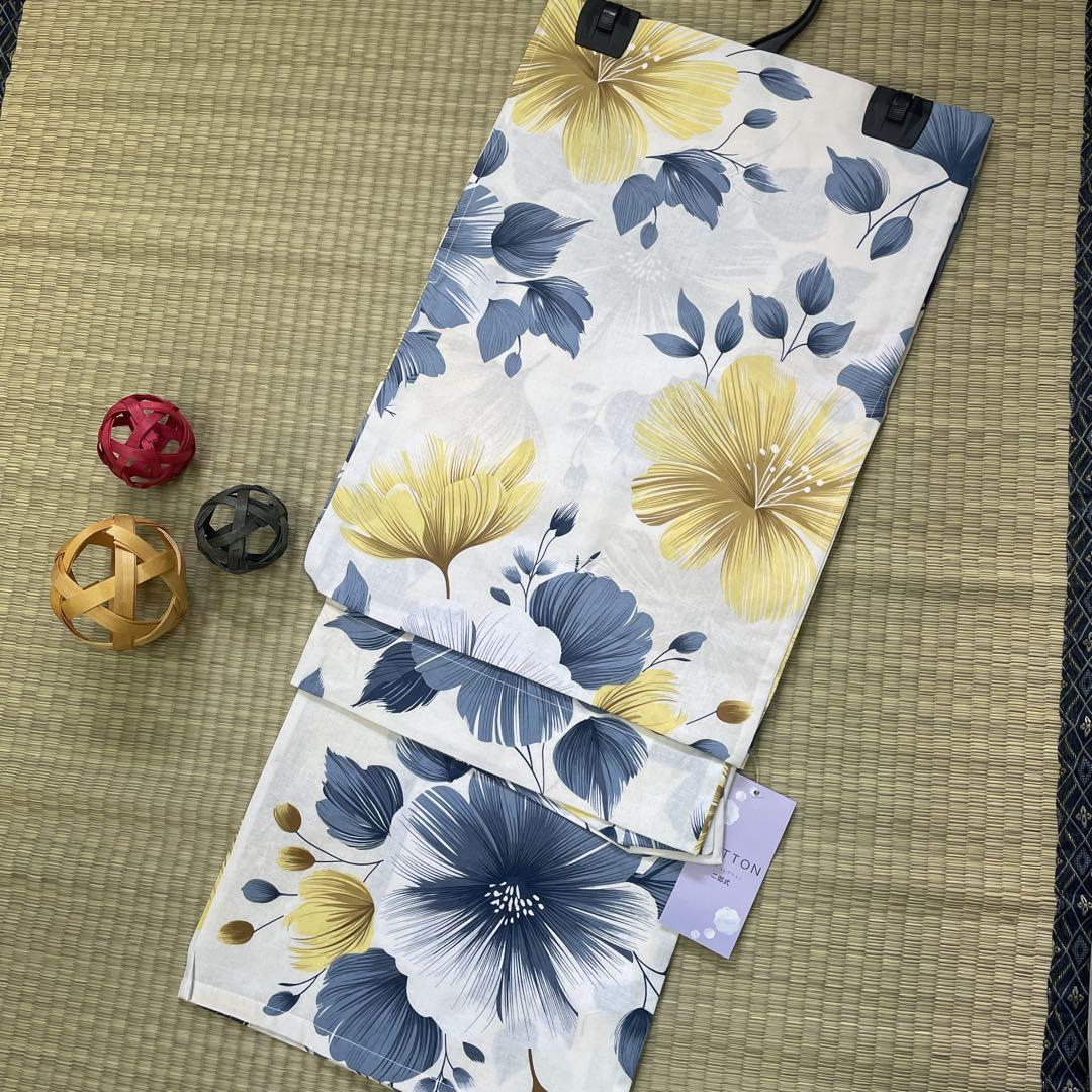 ✨涼しげ✨夏の爽やか 二部式浴衣 フリーサイズ✨単品 新品 ✨涼しげ✨夏の爽やか 二部式浴衣 フリーサイズ✨単品 新品