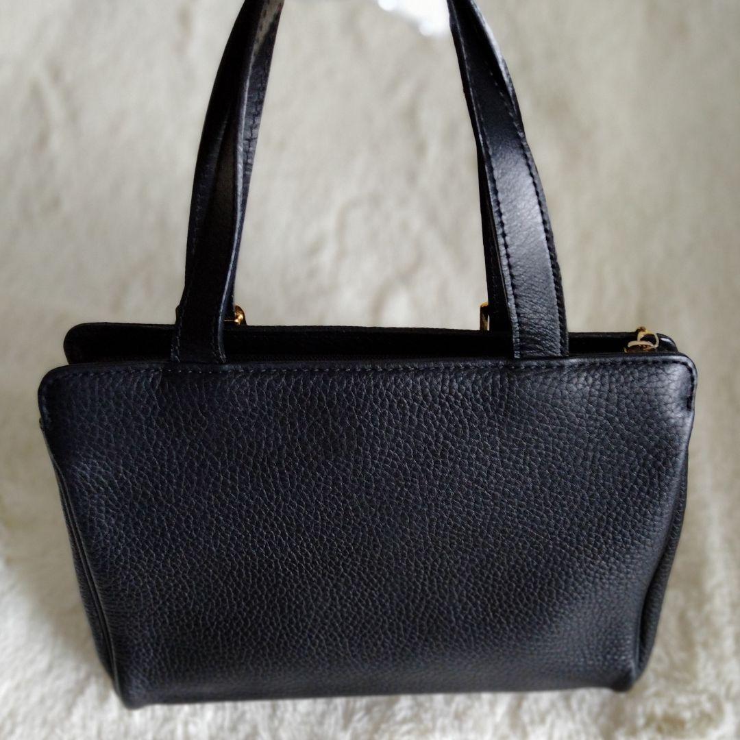 Burberrys】バーバリハンドバッグ シボ革 ノバチェック 黒