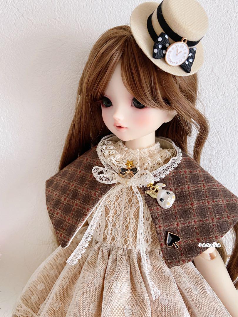 JANAYA ハンドメイド　SDM服　1/4服　茶色欧風洋服ワンピース4点セット