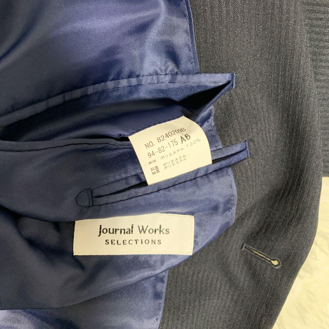 【美品】Journal Works メンズスーツ セットアップ ストライプ A6