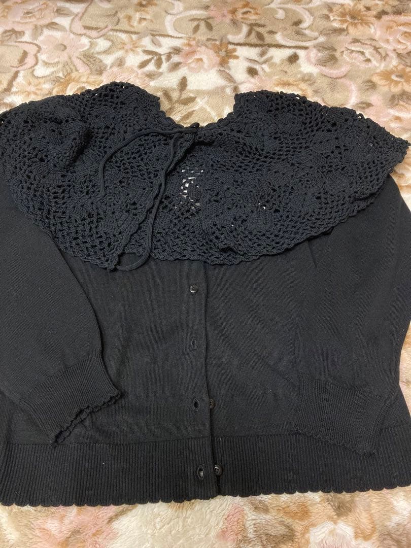 アニメショート ピンクハウス ケープ ボレロ ライトブルー ニット