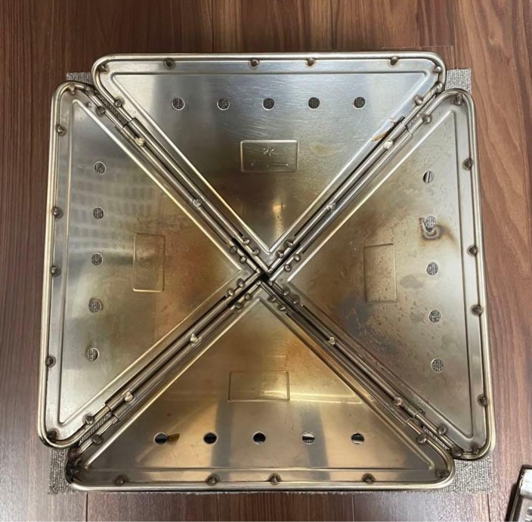 春新作の スノーピーク 焚火台 M 6点セット おまけ 鉈と五徳 ストーブ