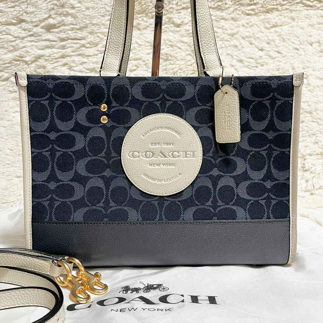【超目玉枠】 デンプシー コーチ 未使用級】COACH トートバッグ ジャカード 2way バッグ