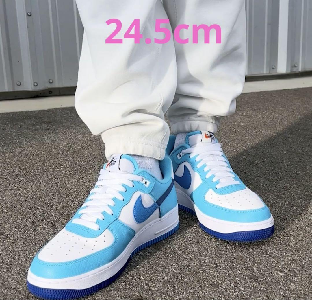 美品NIKE Air Force 1 エアフォースワン ブルー ホワイト24.5