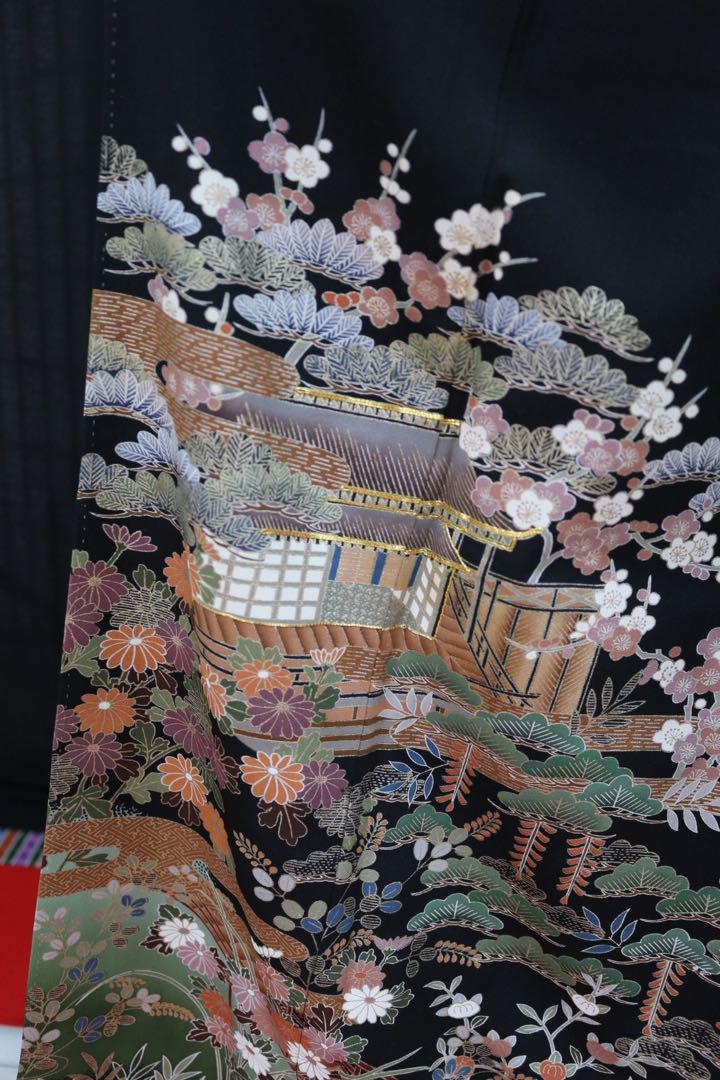 留袖　黒留袖　既製品　仕立て上がり　すぐ着れる　正絹　着物　結婚式