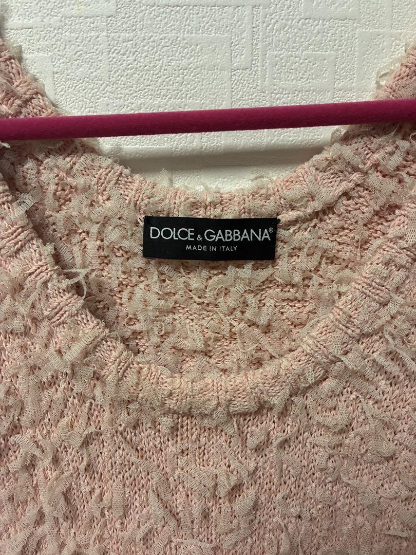 Dolce & Gabbana ノースリーブトップス ピンク - メルカリ