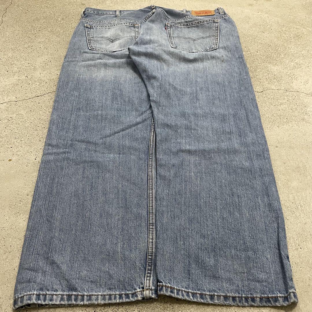 USA Levi's569 バギージーンズ デニム ワイドレグ フェード ひげ
