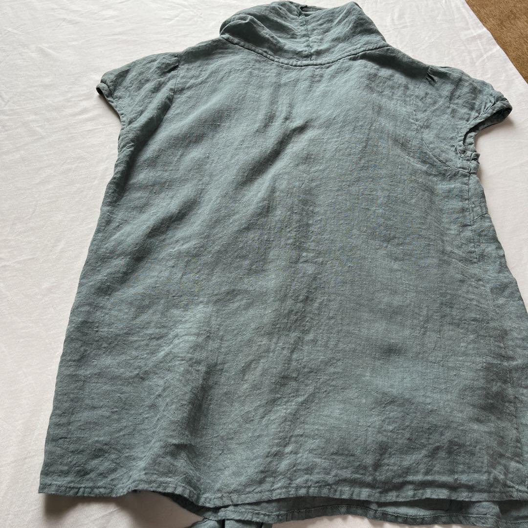 TOKYO BASIC リネンシャツ レディース 半袖 ブラウス 日本製 40