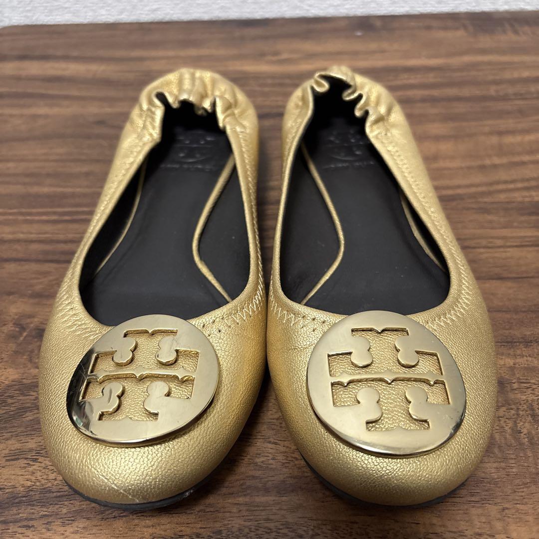 Tory Burch トリーバーチ フラットシューズ パンプス ゴールド