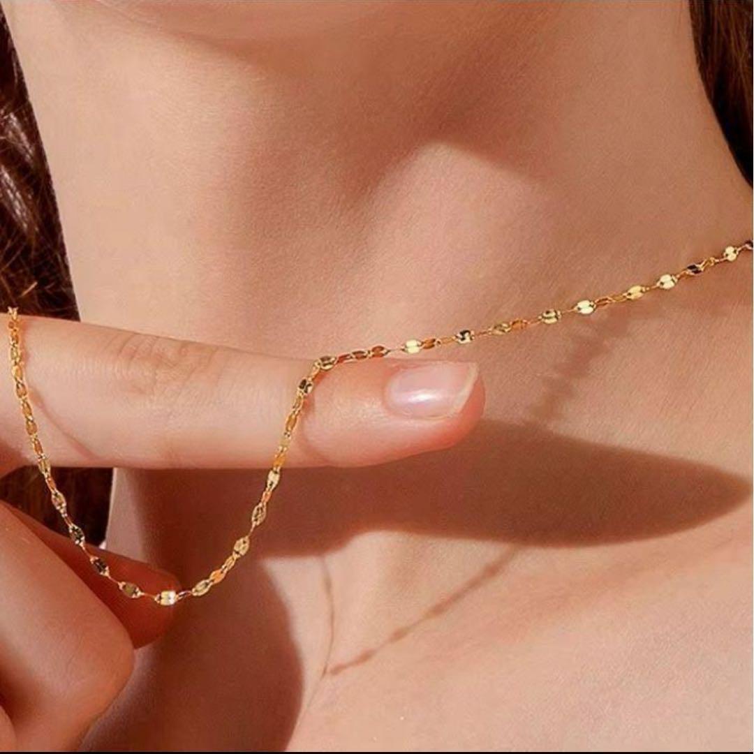 18金 ペタル チェーン ネックレス イエロー ゴールド K18 地金 18K 楽天市場】18金 ネックレス チェーン 18k k18 ペタルチェーン 幅