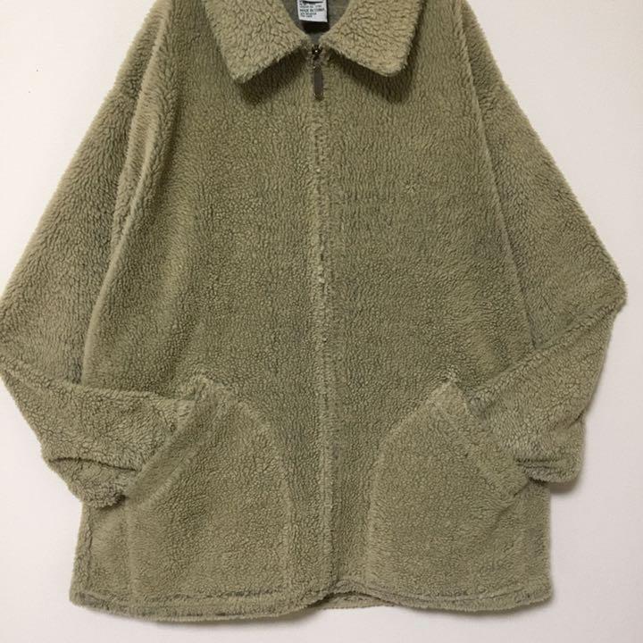 超希少デザイン ベージュ フリースジャケット デカポケ bCB9T-m46813156699 OLD L.L.bean 国産新品