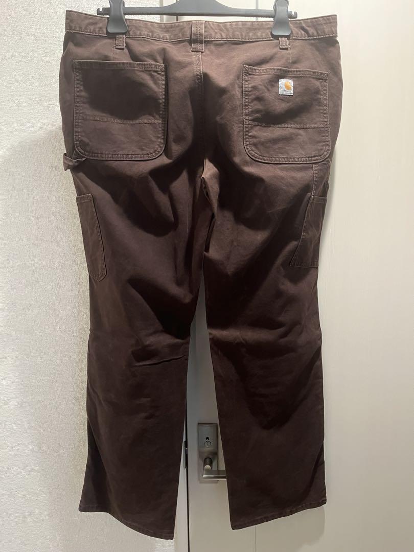 carhartt☆ブラウンダックダブルニーペインターパンツused品