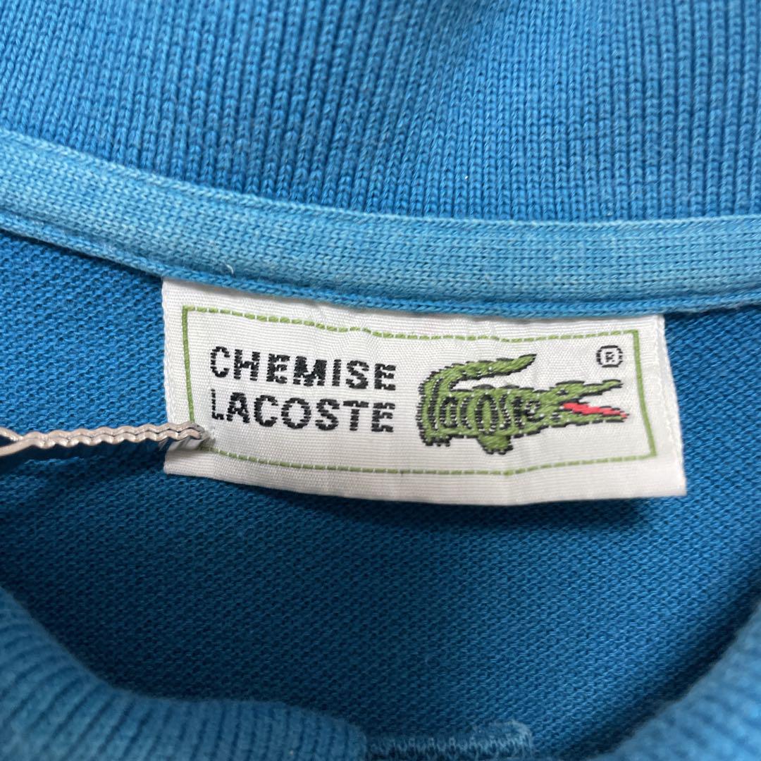 LACOSTE ラコステ 刺繍入り 鹿の子半袖ポロシャツ ヴィンテージ 古着
