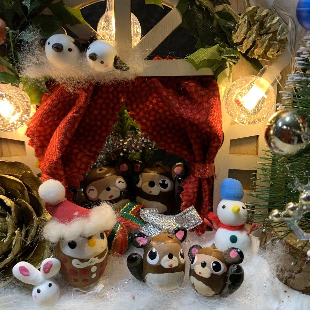 どんぐりアート♡クリスマスオブジェ4点♡