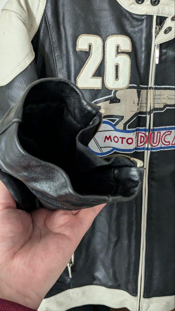 DUCATI　ライダースジャケット　レザー　サイズ52 XL相当