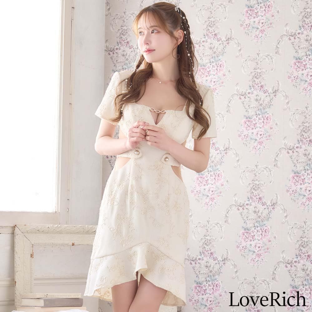 ★1520フラワー フレアスカート ワンピース