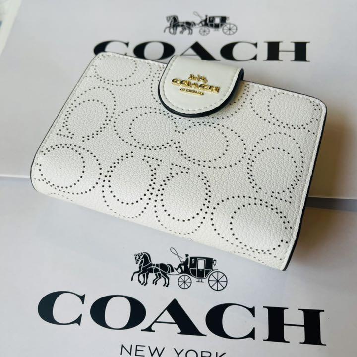 COACH レディース財布 ホワイト色 新商品 iUKd3-m46823225203 コーチ財布 折りたたみの 最新品通販