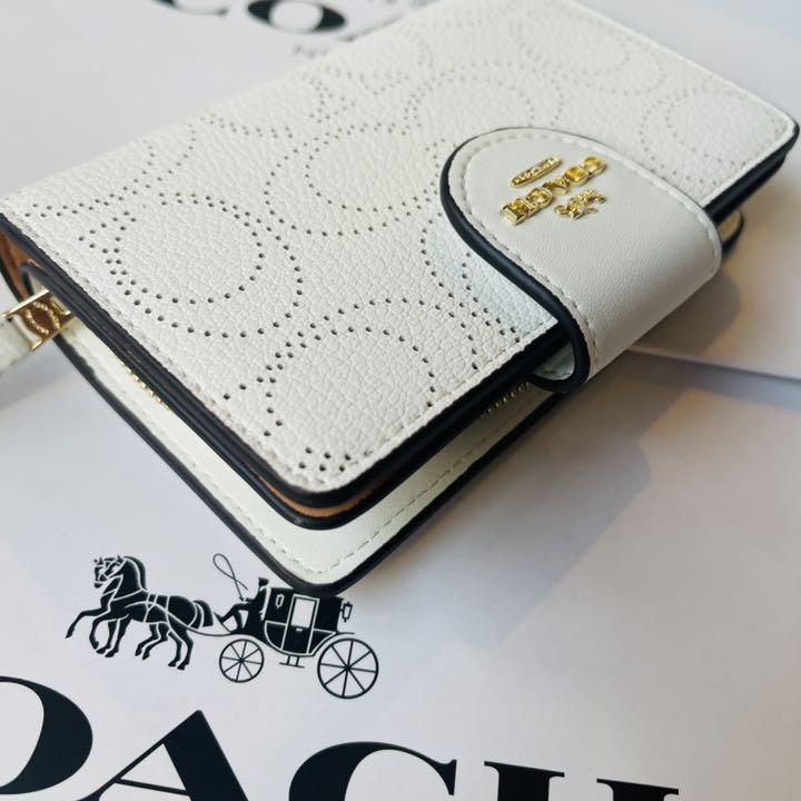 COACH レディース財布 ホワイト色 新商品 iUKd3-m46823225203 コーチ財布 折りたたみの 最新品通販