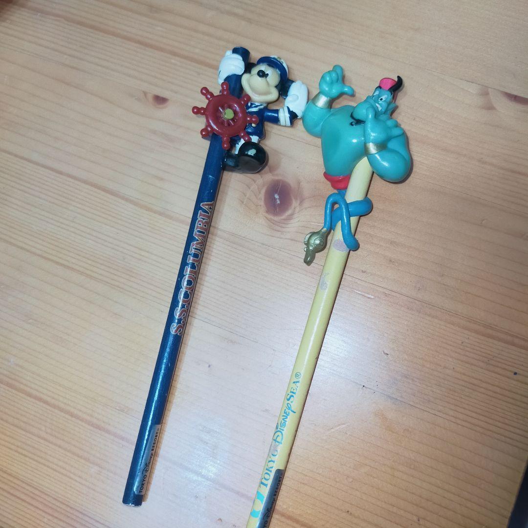 DisneySea キャラクター鉛筆ミッキーコロンビア号ジーニレア当時物