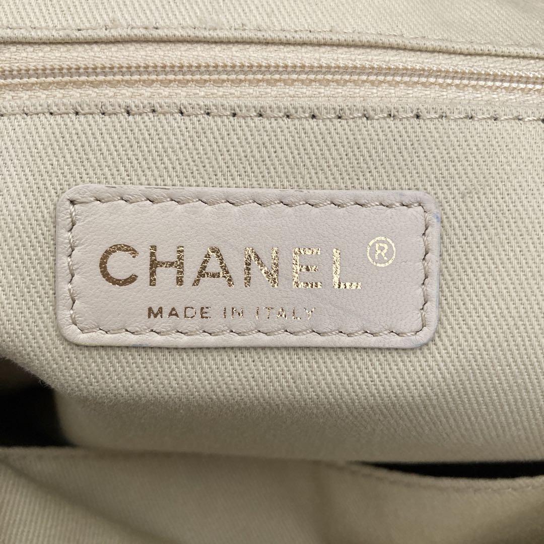 CHANEL ドーヴィル　デニム　トートバッグ　ゴールド