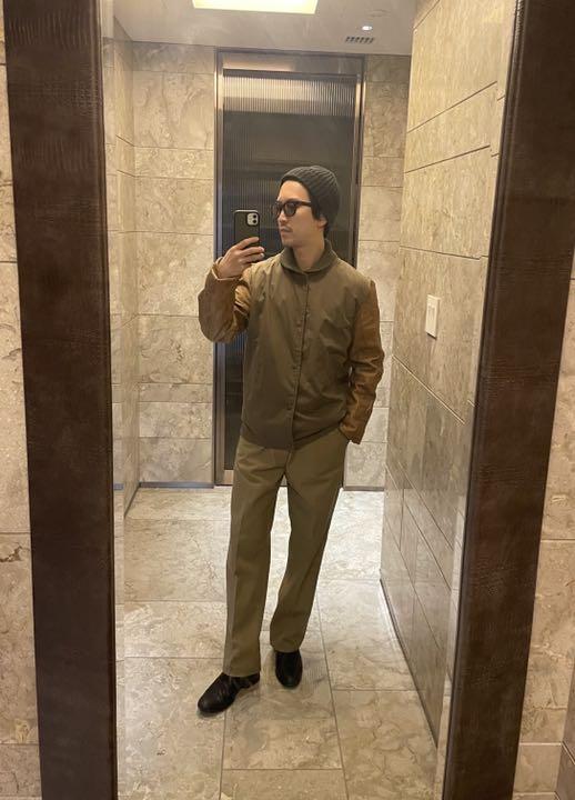 定番新作 GUCCI ナイロン 牛革 正規品 Lbjyx-m46829566917 グッチ ブルゾンジャケット 革ジャン 100%新品