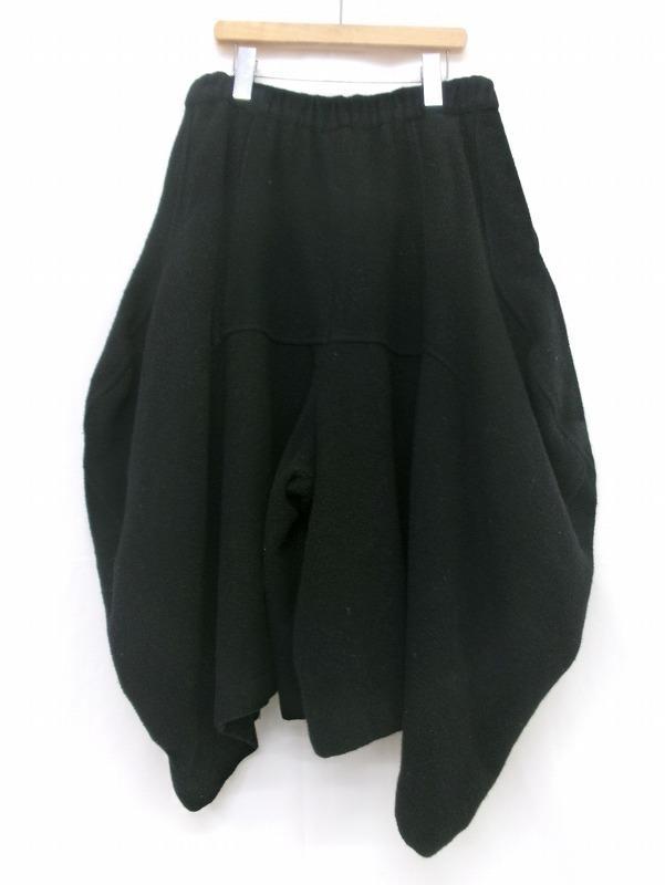 ブラック コムデギャルソン デザインウールパンツ GARCONS 変形