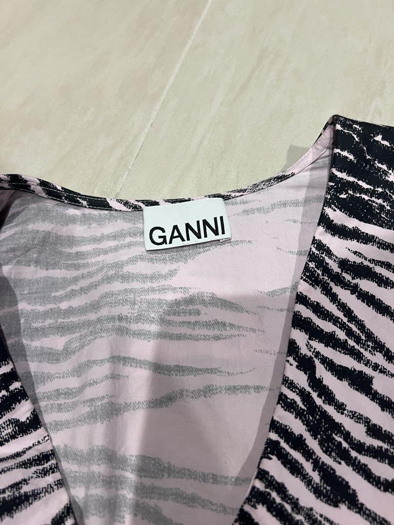 【極美品】GANNI ゼブラ　ブラウス　シャツ