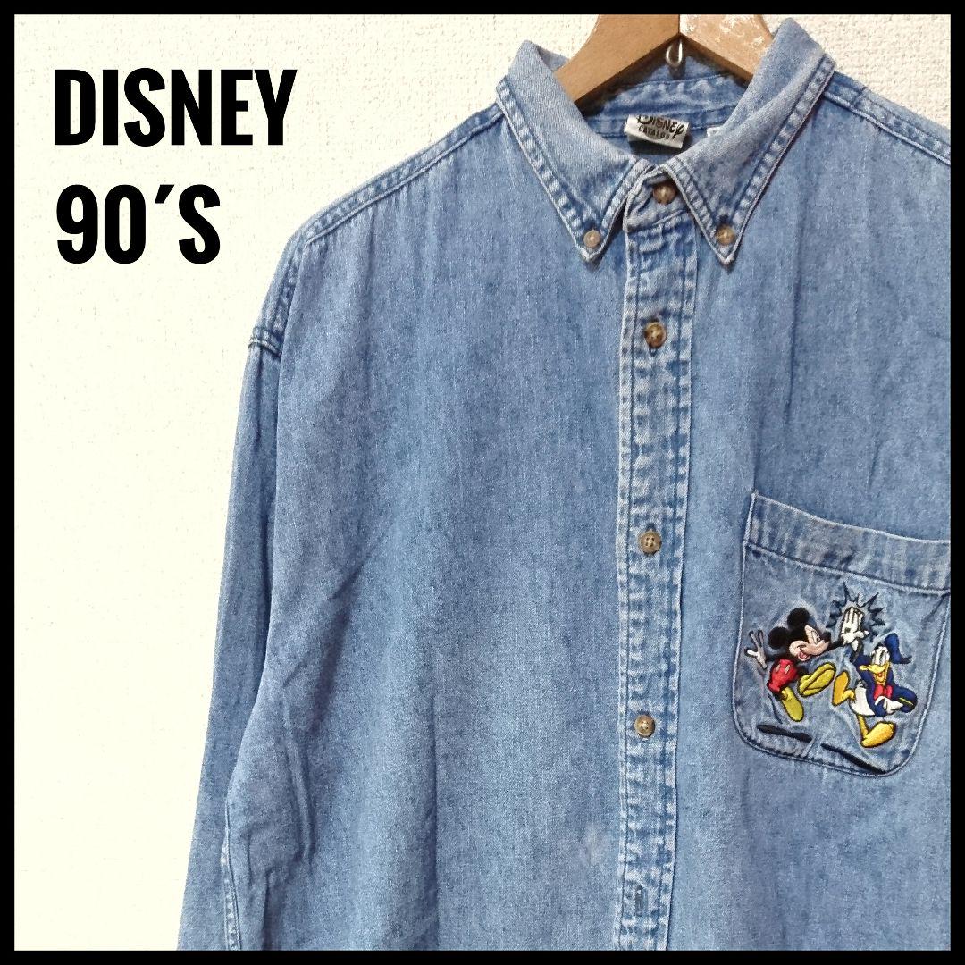 0円 【新発売】 Disney ダルメシアン 刺繍 101匹わんちゃん 足跡 半袖デニムシャツ 0円 【新発売】 Disney ダルメシアン 刺繍 101匹わんちゃん 足跡 半袖デニムシャツ
