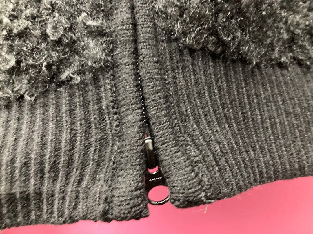 スーパービューティー♡スパンコールボアニット×ボッブル編ニットジャケット スーパービューティー♡スパンコールボアニット×ボッブル編ニットジャケット