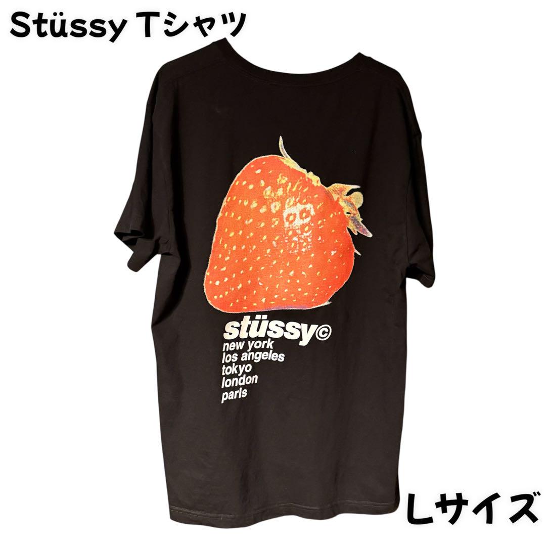 『STUSSY』ステューシー (L) ストロベリー 半袖Tシャツ
