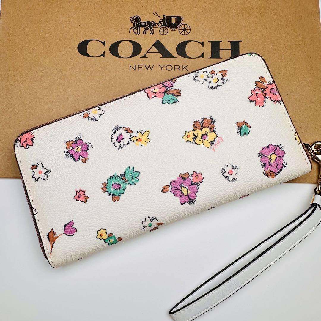 COACHレディース長財布　コーチ長財布　ホワイト色　人気