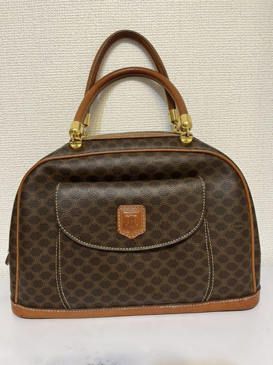 セリーヌ マカダム柄ハンドバッグ