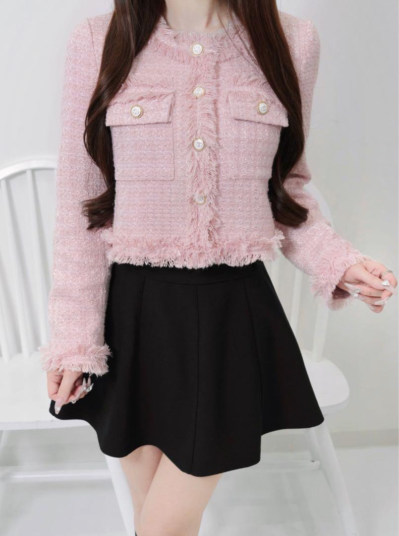 ジャケット・アウター Lumignon Papillon tweed fringe jacket