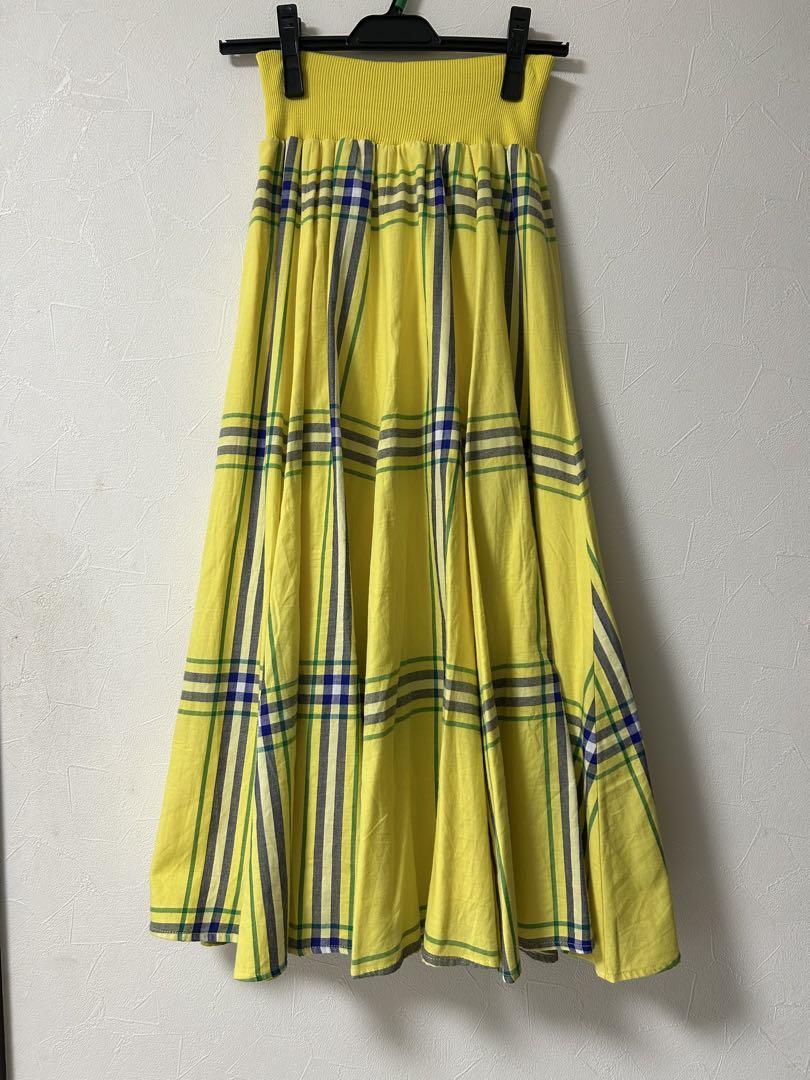 セレクトショップ購入　イエロー　タータンチェック　スカート