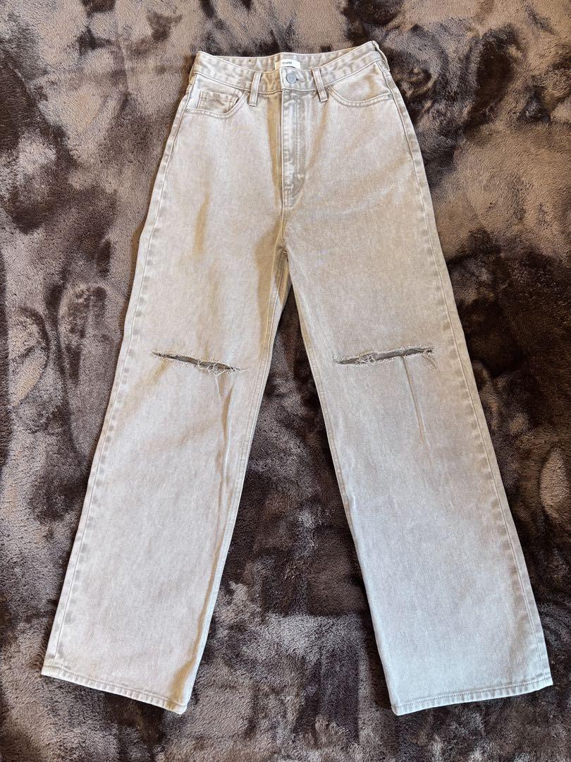 CLANE スラッシュカットデニムパンツ