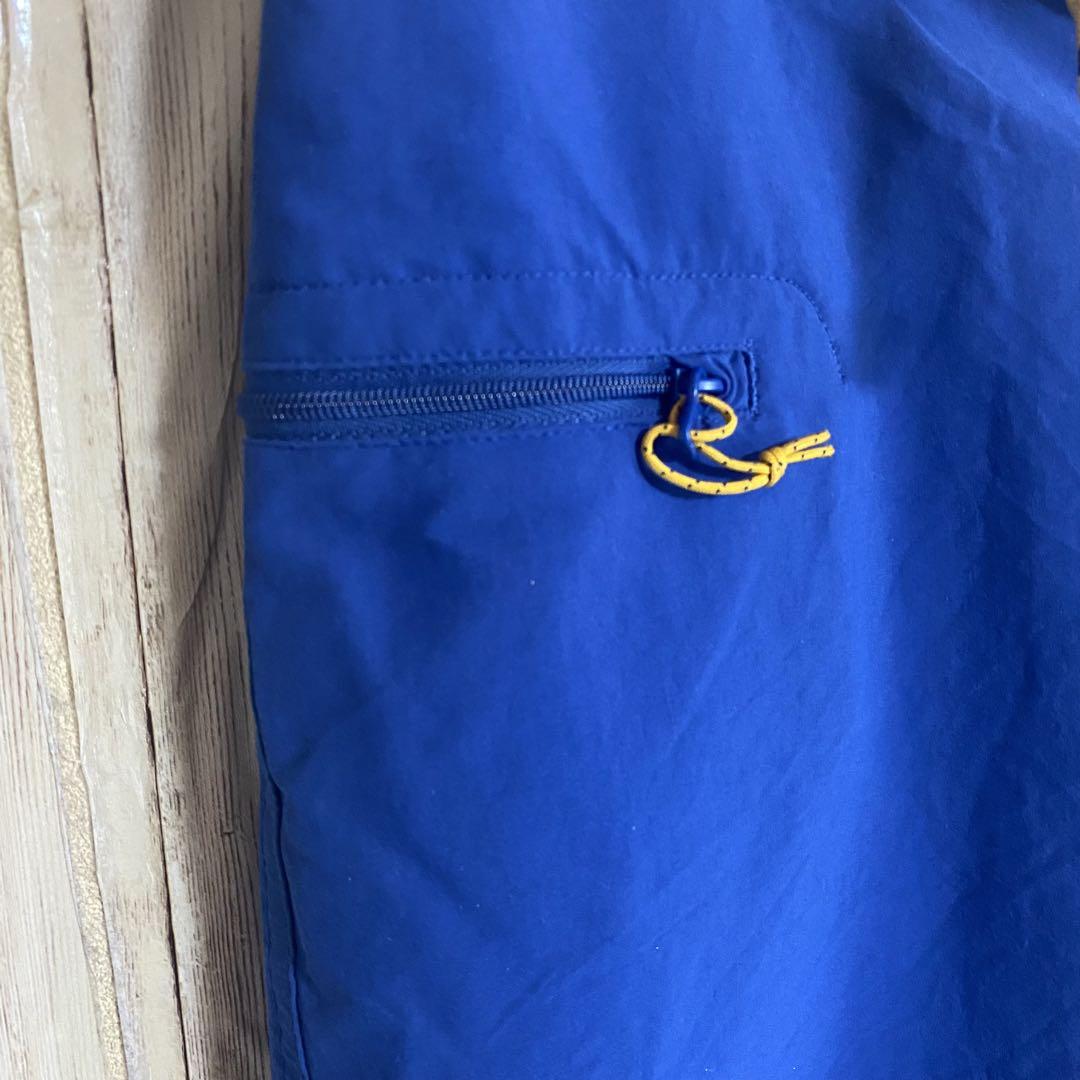 【F74】patagoniaパタゴニア刺繍ロゴボードショーツ　ブルー