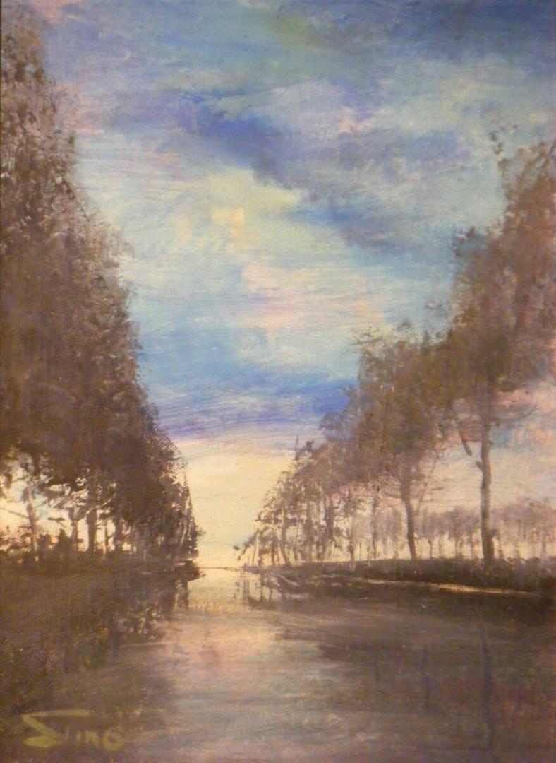 メルカリ絵画絵 額付( 青緑＋金色の枠 )油絵 uF6-062304 静物 花